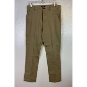 Izod Men's Chino Slim Fit Khaki Pants Tan Beige 30x32 Stretch Flat Front Preppy